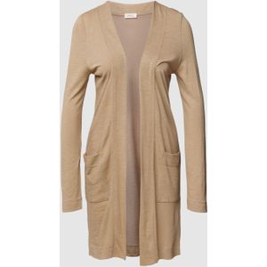 Lange cardigan van katoenmix met viscose