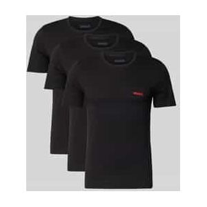 T-shirt met labelprint in een set van 3 stuks