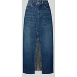 Jeansrok in used-look met loopsplit