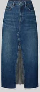 Jeansrok in used-look met loopsplit