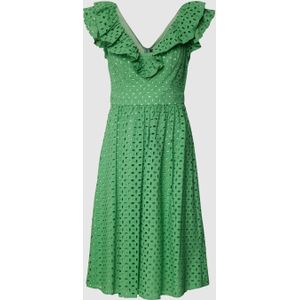 Mini-jurk met all-over broderie anglaise