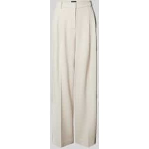 Wide leg stoffen broek met achterzakken