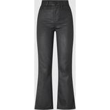 Slim fit high waist jeans van coated denim