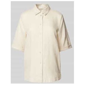 Linnen overhemd met platte kraag