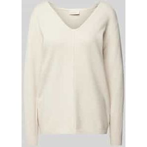 Gebreide pullover met V-hals, model 'FQClaura'