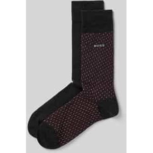 Sokken met labeldetail in een set van 2 paar