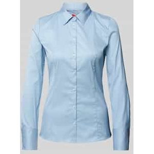 HUGO Womenswear - Slim-fit Blouse - Wit - Gemakkelijk te Strijken Popeline