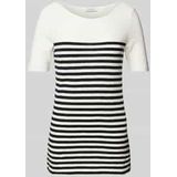 Marc O'Polo - T-shirt - Two-tone - Regular Fit - Katoen