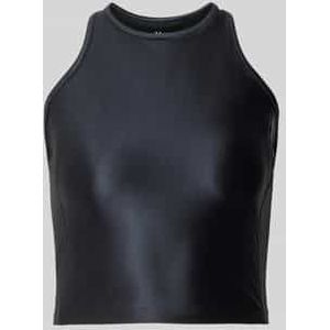 Korte tanktop met ronde hals