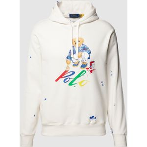 Hoodie met label- en motiefprint