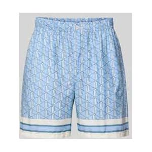 Straight leg korte broek met elastische band