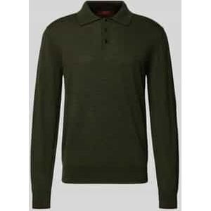 Gebreide polo met kentkraag
