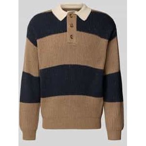 Poloshirt met ribboorden, model 'Lotu'