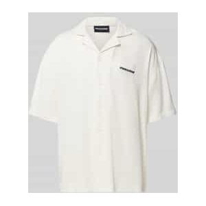 Oversized vrijetijdsoverhemd van viscose met labelstitching