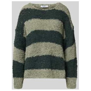 Gebreide pullover met geribde mouwboorden