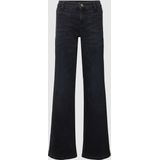 Wide leg jeans met strookzakken, model 'TESS'