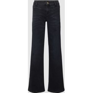 Wide leg jeans met strookzakken, model 'TESS'