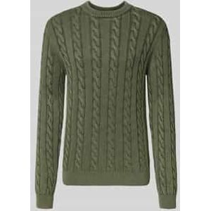 Gebreide pullover met ribboorden