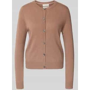 Gebreid jack van kasjmier met ronde hals