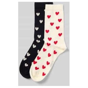 Sokken met ribboord in een set van 2 paar