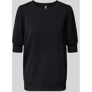 Soyaconcept - BANU - Sweatshirt - Los Model - Materiaalmix Met Modal - Ronde Hals - Korte Mouwen