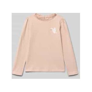 Regular-fit shirt met lange mouwen met logoprint