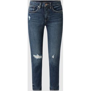 Korte skinny fit jeans met stretch, model 'Avery'