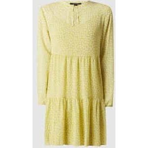 comma - Jurk - Chiffon - Licht uitlopend model - Lange mouw - Volantzoom