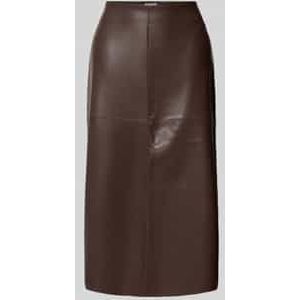 Rok - A-lijnrok - Imitatieleer - Midirok