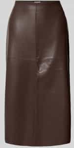 Rok - A-lijnrok - Imitatieleer - Midirok