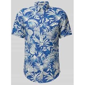 Regular fit linnen overhemd met button-downkraag