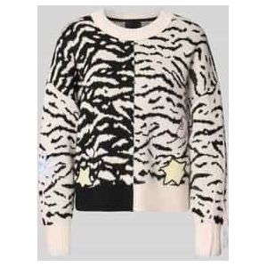 Gebreide pullover met ribboorden