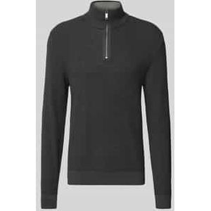 Gebreide pullover met opstaande kraag