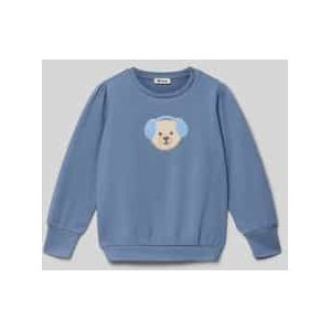 Regular fit sweatshirt met motiefstitching