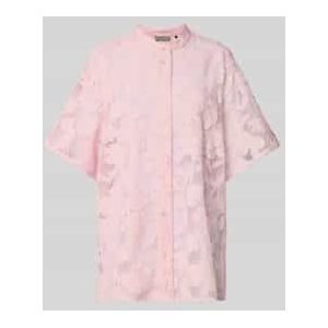 Oversized overhemdblouse in semi-transparant design, model 'HOK'