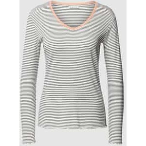 Shirt met lange mouwen met streepmotief