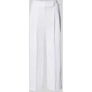 Regular fit stoffen broek met bandplooien en persplooien