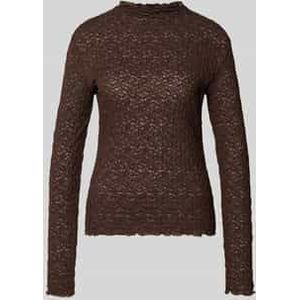 Slim fit shirt met lange mouwen in semi-transparant design