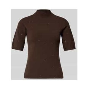 Gebreid shirt met opstaande kraag