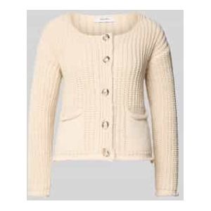 Gebreid jack met ronde hals, model 'Da44lia'