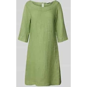 Linnen jurk met ronde hals, model 'Le44tizia