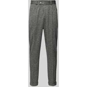 Broek met pied-de-poule-motief, model 'Cliff'