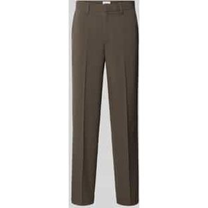 Relaxed fit stoffen broek met persplooien