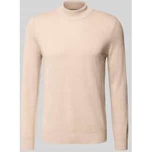 Gebreide pullover van wolmix met opstaande kraag