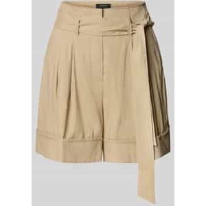 Bermuda van linnenmix met strikceintuur