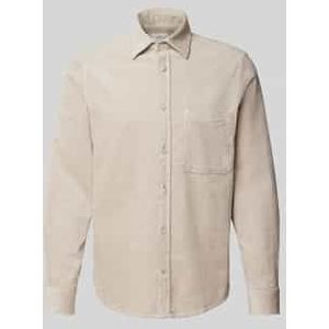 Regular fit corduroy overhemd met borstzak