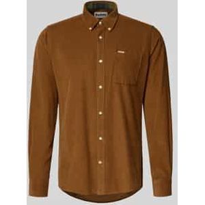 Tailored fit vrijetijdsoverhemd van puur katoen