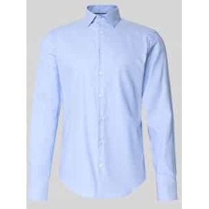 Slim fit zakelijk overhemd van katoen met kentkraag