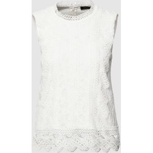 Blousetop met broderie anglaise, model 'Speed'