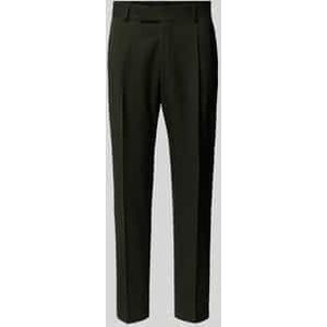 Slim fit pantalon met bandplooien, model 'NEAT'